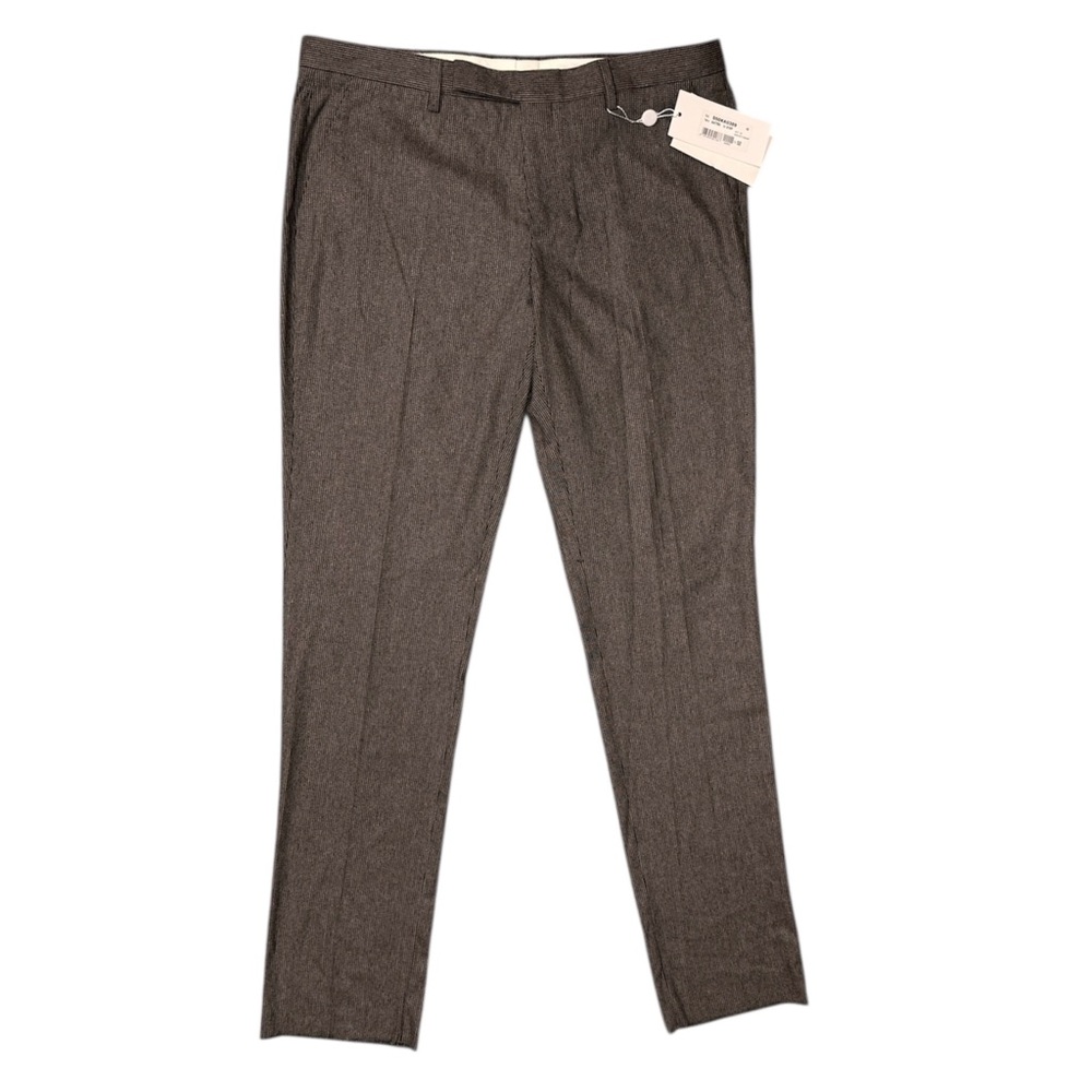 MAISON MARGIELA Brown & Black Houndstooth Wool Pants / Trousers - Mens 36